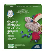 Gerber Organic Rice Rusks Blueberry Apple Beet
