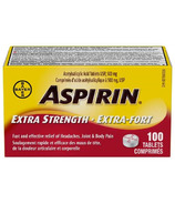 Aspirin 500 mg Extra Strength Tablets Large Bottle
