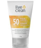 Live Clean Lotion solaire minérale transparente pour le visage FPS 50+