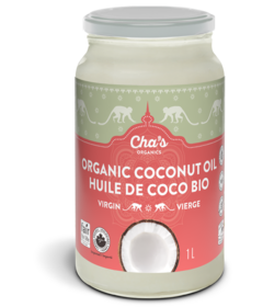 Huile de noix de coco vierge de Cha's Organics