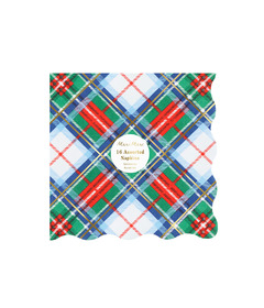 Meri Meri Large Napkins Plaid Mix