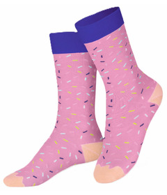 Eat My Socks Kids Joe's Donut Pink Socks