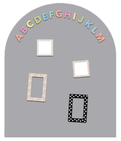 Cherrypick Mini Magic Playwall Arch Magnetic Wall Decal Stone Grey