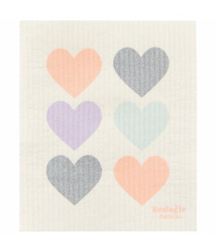 Ecologie By Danica Swedish Dishcloth Pastel Hearts