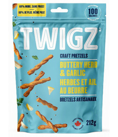 Twigz Pretzels Buttery Herb & Garlic