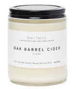 Wax + Fire Soy Candle Oak Barrel Cider