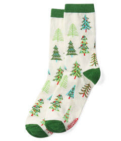 image of Hatley Men's Crew Sock Christmas Trees with sku:312521