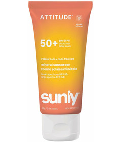 ATTITUDE Sunly Mineral Sunscreen Face & Body Lotion SPF 50 Tropical Coco 