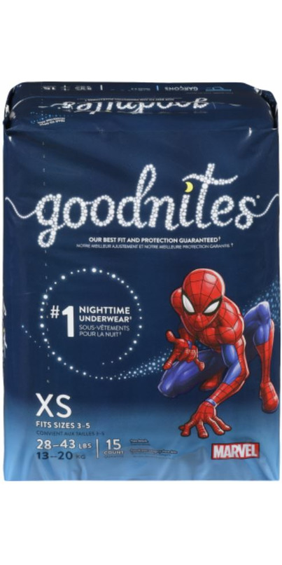 GoodNites Male Kid Design (Spiderman) Underwear, Small - Simply Medical