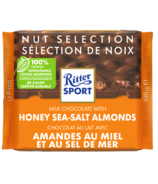 Ritter Sport Chocolat au lait avec amandes au miel et au sel de mer Carré
