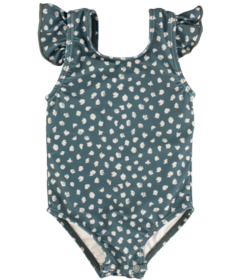 Current Tyed Clothing Ruffle Shoulder One Piece Swimsuit August