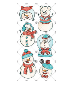 PiCO Temporary Tattoos The Happy Snowmen