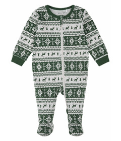 Petit Lem Sleeper Green with Fair Isle Print