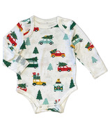 Silkberry Baby Bamboo Long Sleeve Onesie Jolly Christmas Cars