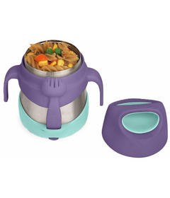 b.box Insulated Food Jar with Spork Lilac Pop