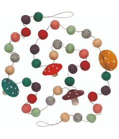 Jubilee By Danica Felt Garland Mushroom Gems