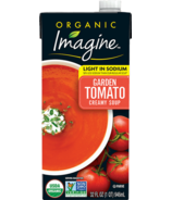 Soupe crémeuse aux tomates du jardin bio à faible teneur en sodium d'Imagine Foods