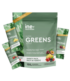Packs de voyage Super Greens ine+ nutrition, variété