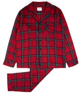 petit lem Ensemble de pyjama pour homme en flanelle écarlate rouge