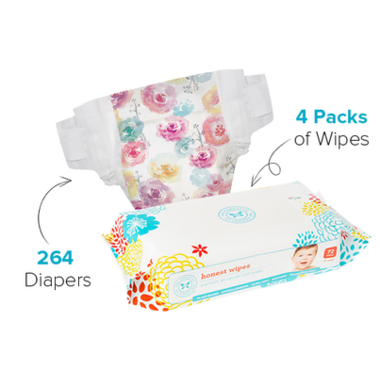 The Honest Company Rose Blossom Print Diapers & Wipes Bundle Size 1 The Honest Company Rose Blossom Print Diapers & Wipes Bundle Size 1