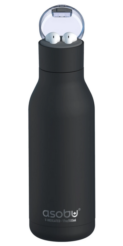 Buy Asobu H2 Audio Vaccum Insulated Water Bottle Black at Well.ca