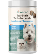 NaturVet Tear Stain Supplement Plus Lutein Soft Chew for Dogs & Cats