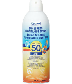 Option+ Sunscreen Continuous Spray Sport SPF 50