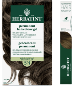 Herbatint 5N Light Chestnut Hair Colour + Touch Up Bundle