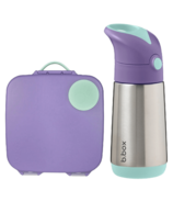 b.box Lunchbox & Water Bottle Lilac Pop Bundle