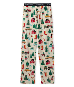 Little Blue House by Hatley Men's Pajama Pants Christmas Tree Farm