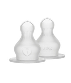 image of BIBS Baby Bottle Nipple Round Silicone Pack Medium Flow with sku:330234