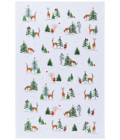 image of Now Designs By Danica Christmas Dishtowel Santa's Reindeer with sku:334839