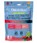 Sachet d'électrolytes isotoniques pour enfants Organika, couleur baies