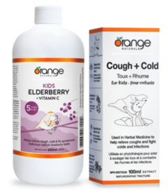 Orange Naturals Kids Elderberry + Vitamin C Liquid & Cough + Cold Bundle