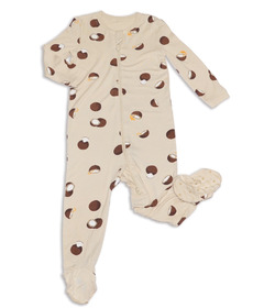 Silkberry Baby Bamboo Footed Sleeper Two Way Zipper Coconut
