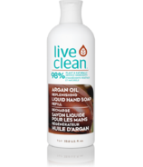 Live Clean Recharge de savon pour les mains liquide hydratant à l'huile d'argan