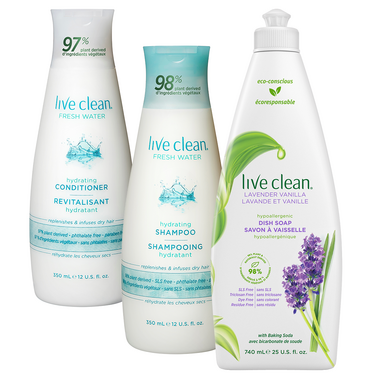 Live Clean Fresh Haircare & Lavender Vanilla Dish Soap Bundle Live Clean Fresh Haircare & Lavender Vanilla Dish Soap Bundle