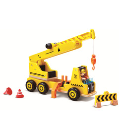 Hape Toys Mobile Crane & Construction Set