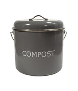 KitchenBasics Compost Bin + Charcoal Filter Grey Red
