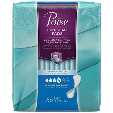 Poise Thin-Shape Pads Moderate Absorbency Poise Thin-Shape Pads Moderate Absorbency