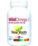 Oméga sauvage à base de plantes de New Roots, EPA à 660 mg et DHA à 330 mg