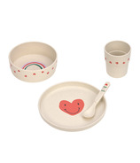 Lassig Happy Rascals Dish Set Heart Lavender