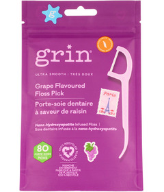 Grin Floss Picks Grape Flavoured