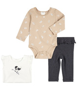 Petit Lem Ensemble Nouveau-Né Chickadee Off White