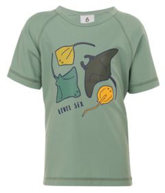 image of Level Six Mackerel Short Sleeve Sun Shirt Malachite with sku:328187