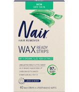 Nair Hair Removal Wax Strips Ready-to-use With Soothing Aloe Vera
