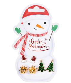 Great Pretenders Snowman Pierced Earrings