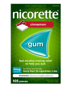 Nicorette Gum Cinnamon 4mg