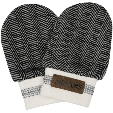 Juddlies Organic Cottage Scratch Mitts Bear Black Juddlies Organic Cottage Scratch Mitts Bear Black