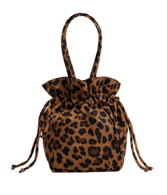BAGGU Nylon Drawstring Bag Leopard